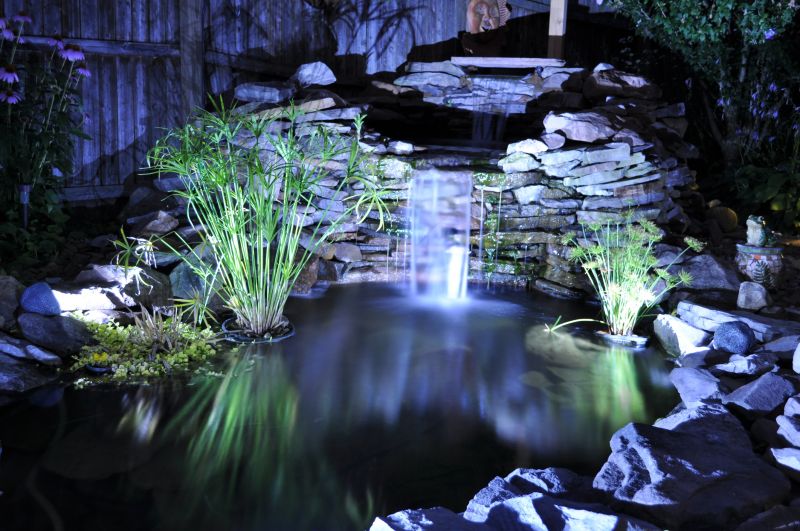Pond Waterfall Installation